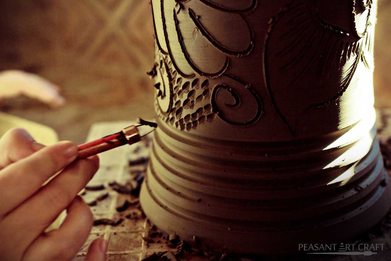 Black Ceramic Pottery Making in Marginea Commune Bucovina Romania