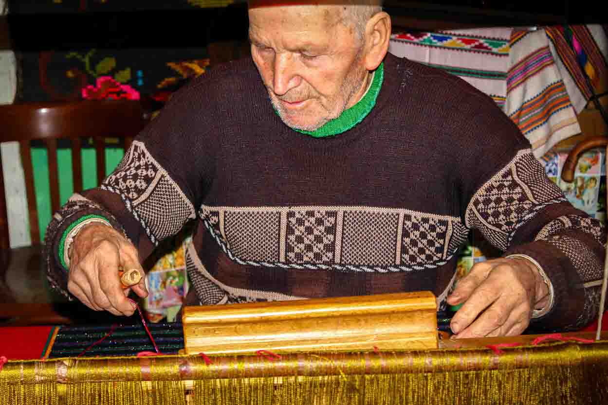 Loom Weaver Makes Folk Skirts at 82
