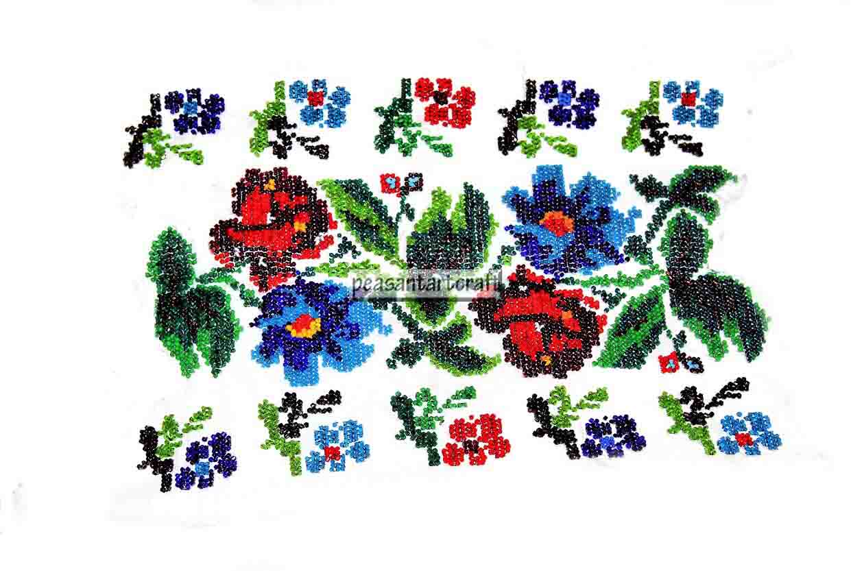 Beaded Embroidery Patterns on Romanian Peasant Blouses