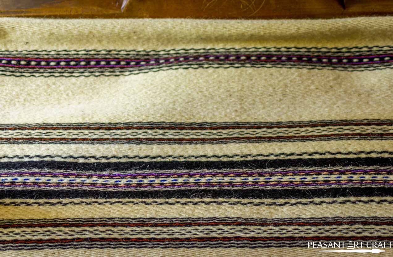 Romanian Woolen Blankets Cergi Weaving