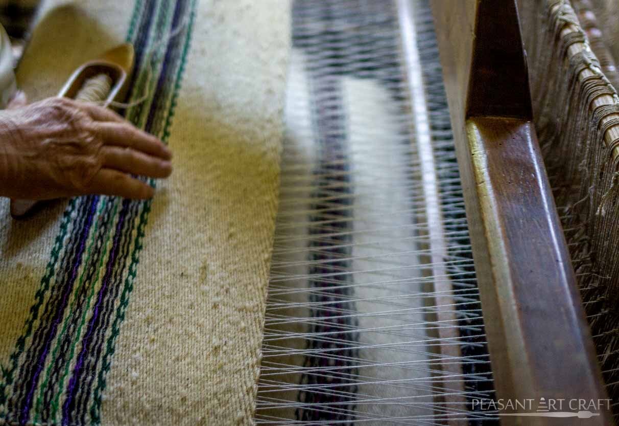 Romanian Woolen Blankets Cergi Weaving