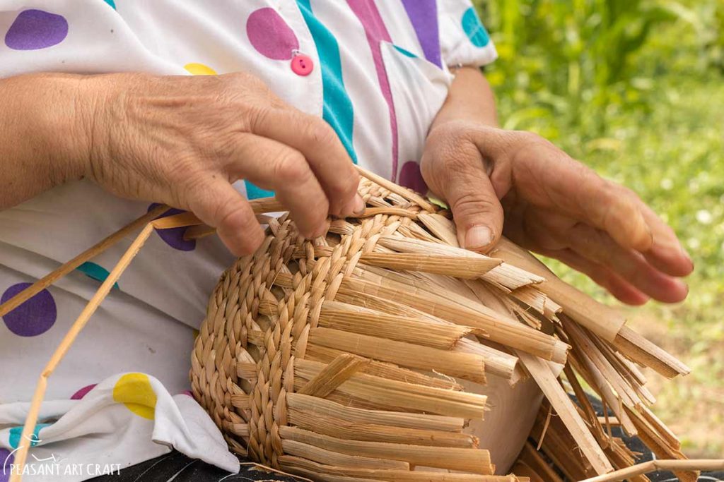 Cattail Basket Weaving Florica Arion