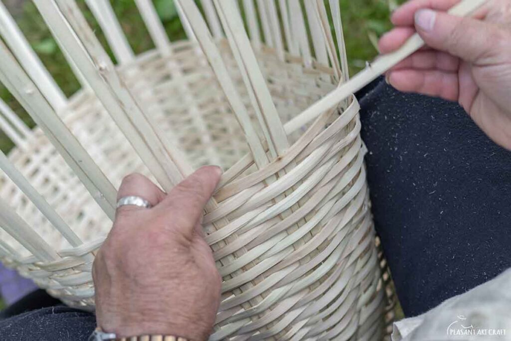 hazel basket weaving