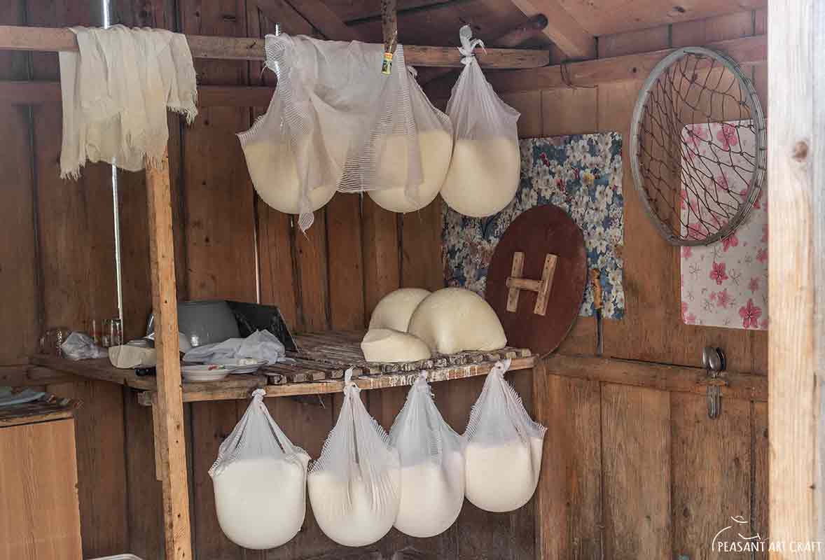 cheesemaking on romanian sheepfold